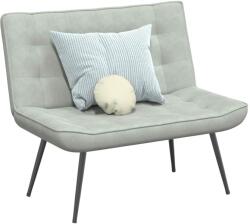 vidaXL Banca gri deschis 110x74x84 cm catifea GartenMobel Dekor (4012337)
