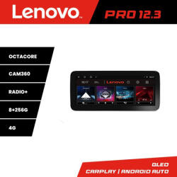 Lenovo Navigatie Android Mercedes ML W164 si GL X164 12.3 inch QLED 8+256GB 4G (KIT-213+PRO-12.3-8+256)