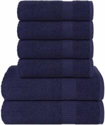 vidaXL Set prosoape 6 piese Bleumarin 360 g/m2 100% bumbac GartenMobel Dekor (137083) Prosop