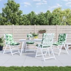 vidaXL Perne de scaun spatar jos, 4 buc. , model frunze, textil oxford GartenMobel Dekor (377708)