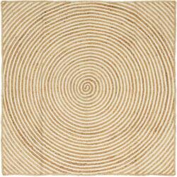 vidaXL Covor Natural si Alb 120 x 120 cm Iuta GartenMobel Dekor (42010720) Covor