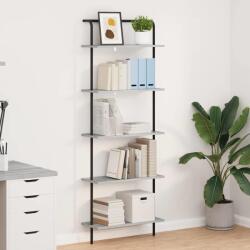 vidaXL Raft pentru carti sonoma gri 60 x 24 x 168 cm Lemn compozit GartenMobel Dekor (879968) Biblioteca