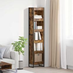 vidaXL Dulap pentru carti Stejar fumuriu 80 x 30 x 155 cm GartenMobel Dekor (886380) Biblioteca