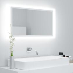 vidaXL Oglinda de baie cu LED, alb, 80x8, 5x37 cm, acril GartenMobel Dekor (804924)