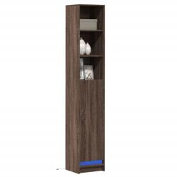 vidaXL Dulap cu LED, stejar maro, 36x32, 5x200 cm, lemn prelucrat GartenMobel Dekor (852130) Comoda