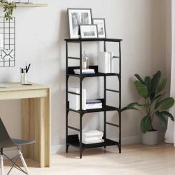 vidaXL Raft pentru carti Stejar negru 50 x 33 x 117.5 cm Lemn compozit GartenMobel Dekor (863553) Biblioteca