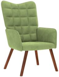vidaXL Scaun de relaxare, verde deschis, catifea GartenMobel Dekor (4016813)