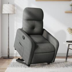 vidaXL Fotoliu rabatabil cu ridicare pe verticala, gri închis, textil GartenMobel Dekor (3206796)