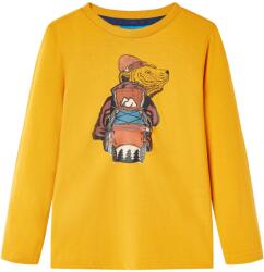 vidaXL Tricou pentru copii cu maneci lungi, ocru, 104 GartenMobel Dekor (12755)