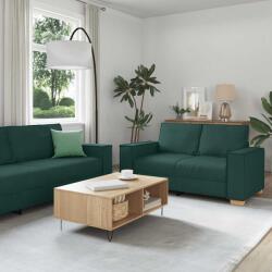 vidaXL Set de canapele cu perne, 2 piese, verde închis, textil GartenMobel Dekor (3324696) Canapea