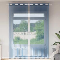 vidaXL Perdele Voile cu Oelii 2 buc Albastru Regal GartenMobel Dekor (4102117)