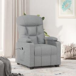 vidaXL Fotoliu rabatabil electric, gri deschis, textil GartenMobel Dekor (3098815)