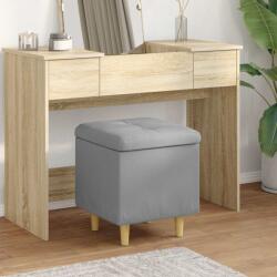 vidaXL Ottoman cu Depozitare Gri deschis 40 x 40 x 45 cm tesatura GartenMobel Dekor (876803)