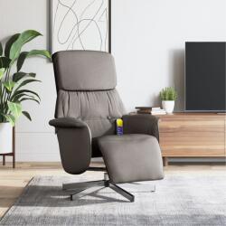 vidaXL Fotoliu masaj rabatabil cu suport picioare, gri taupe, textil GartenMobel Dekor (356674)