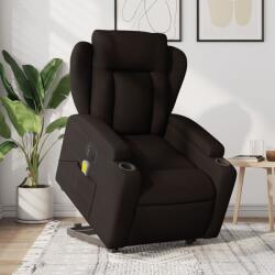 vidaXL Fotoliu electric masaj rabatabil cu ridicare maro închis textil GartenMobel Dekor (3204523)