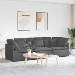 vidaXL Canapea modulara cu perne, gri închis, tesatura velur GartenMobel Dekor (3321288) Canapea
