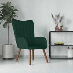vidaXL Scaun de relaxare, verde închis, catifea GartenMobel Dekor (327657)