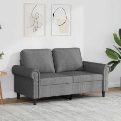 vidaXL Canapea cu 2 locuri, gri închis, 120 cm, catifea GartenMobel Dekor (359520) Canapea