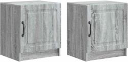 vidaXL Set 2 noptiere Sonoma gri din lemn prelucrat, 43x34, 5x47 cm (895728)