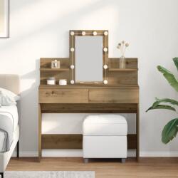 vidaXL Masa de Toaleta cu sertar stejar artizanal 100 x 40 x 130 cm GartenMobel Dekor (868851)