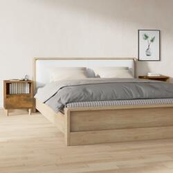 vidaXL Noptiere, 2 buc. , stejar fumuriu, 40x35x50 cm GartenMobel Dekor (821805)