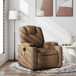 vidaXL Fotoliu de masaj rabatabil, maro, material textil GartenMobel Dekor (372381)