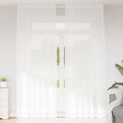 vidaXL Cortina din Dantela cu perdele Alb 260 x 150 cm Poliester GartenMobel Dekor (4107758)