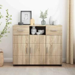 vidaXL Bufet cu sertar Stejar sonoma 88, 5 x 30, 5 x 73 cm Lemn compozit GartenMobel Dekor (880283)