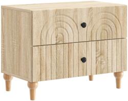 vidaXL Noptiera stejar sonoma cu 2 sertare, 62 x 34, 5 x 48 cm, lemn prelucrat (894087)