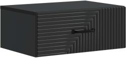 vidaXL Noptiera suspendata cu sertar, neagra, 49 x 34, 5 x 20 cm (898617)