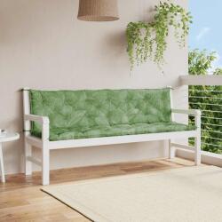 vidaXL Perne banca de gradina, 2 buc, 200x50x7cm, model frunze, textil GartenMobel Dekor (361751)