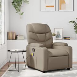 vidaXL Fotoliu de masaj rabatabil, cappuccino, piele ecologica GartenMobel Dekor (372478)