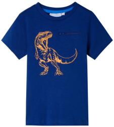 vidaXL Tricou de copii cu maneci scurte albastru închis, 116 GartenMobel Dekor (12216)
