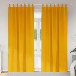 vidaXL Perdele opace 2 pcs Galben mustar 140 x 245 cm Catifea GartenMobel Dekor (4107281)
