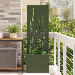 vidaXL Ghiveci de Gradina cu Panou Decorativ Olivengrønn 50 x 140 cm GartenMobel Dekor (876465)