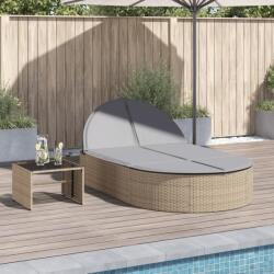 vidaXL Sezlong dublu cu perne, bej, poliratan GartenMobel Dekor (368649)