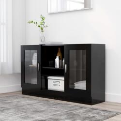 vidaXL Dulap cu vitrina, negru, 120 x 30, 5 x 70 cm, PAL GartenMobel Dekor (802787) Comoda