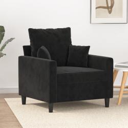 vidaXL Fotoliu canapea, Negru, 60 cm, catifea GartenMobel Dekor (359288) Canapea