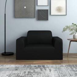 vidaXL Husa elastica pentru canapea, negru, tricot poliester GartenMobel Dekor (332932)