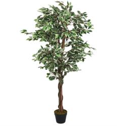 vidaXL Arbore ficus artificial 630 de frunze 120 cm verde GartenMobel Dekor (359026)