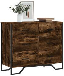 vidaXL Comoda cu sertare stejar fumuriu 91x35, 5x74, 5 cm lemn prelucrat GartenMobel Dekor (3295304) Comoda