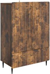 vidaXL Bufet cu sertar Stejar fumuriu 66 x 34, 5 x 97 cm Lemn prelucrat GartenMobel Dekor (894440) Comoda
