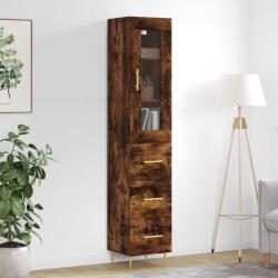 vidaXL Dulap înalt, stejar fumuriu, 34, 5x34x180 cm, lemn prelucrat GartenMobel Dekor (3199230) Comoda