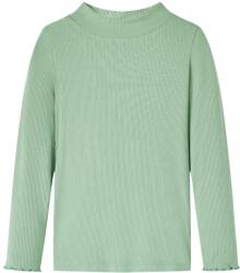 vidaXL Tricou de copii cu maneci lungi, guler tunica, verde menta închis, 128 GartenMobel Dekor (14332)