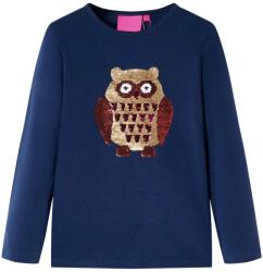 vidaXL Tricou pentru copii cu maneci lungi, bleumarin 104 GartenMobel Dekor (13800)