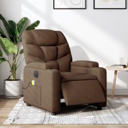 vidaXL Fotoliu electric de masaj rabatabil, maro, textil GartenMobel Dekor (3204588)