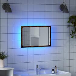 vidaXL Oglinda de baie LED, stejar sonoma, 60x8, 5x38 cm lemn prelucrat GartenMobel Dekor (834927)