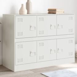 vidaXL Servanta, alb, 99x39x73 cm, otel GartenMobel Dekor (841798) Comoda