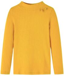 vidaXL Tricou de copii cu maneci lungi, tricot cu nervuri, ocru închis, 116 GartenMobel Dekor (13836)