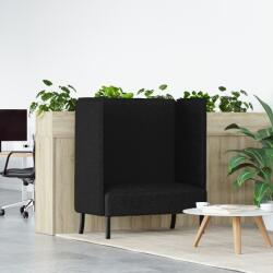 vidaXL Canapea cu spatar înalt Neagra 109x56x121 cm Textil GartenMobel Dekor (42010834) Canapea